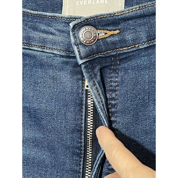 Everlane Women Jeans Size 32 High Rise Skinny Blue Stretch Zipper Pockets - Picture 9 of 12
